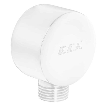 ECA Duş  Çıkış Dirseği Minimal Yuvarlak Mat Beyaz