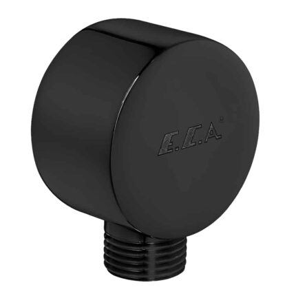 ECA Duş  Çıkış Dirseği Minimal Yuvarlak Mat Siyah
