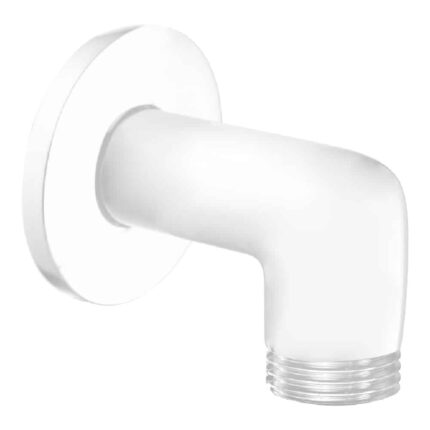 ECA Duş  Çıkış Dirseği Standart Yuvarlak Rozet Mat Beyaz