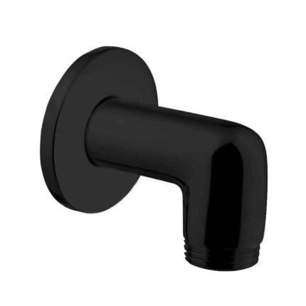 ECA Duş  Çıkış Dirseği Standart Yuvarlak Rozet Mat Siyah