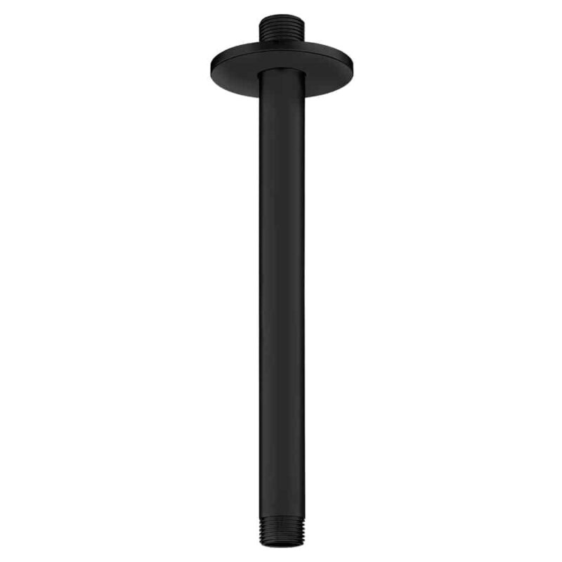 ECA Duş Başlığı Borusu Tavandan Yuvarlak Mat Siyah230 mm - 102126654C1 - Tepe Duş Borusu