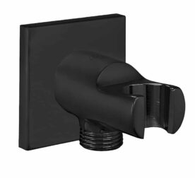 ECA Duş  Çıkış Dirseği Askl.Kare Rozet Mat Siyah