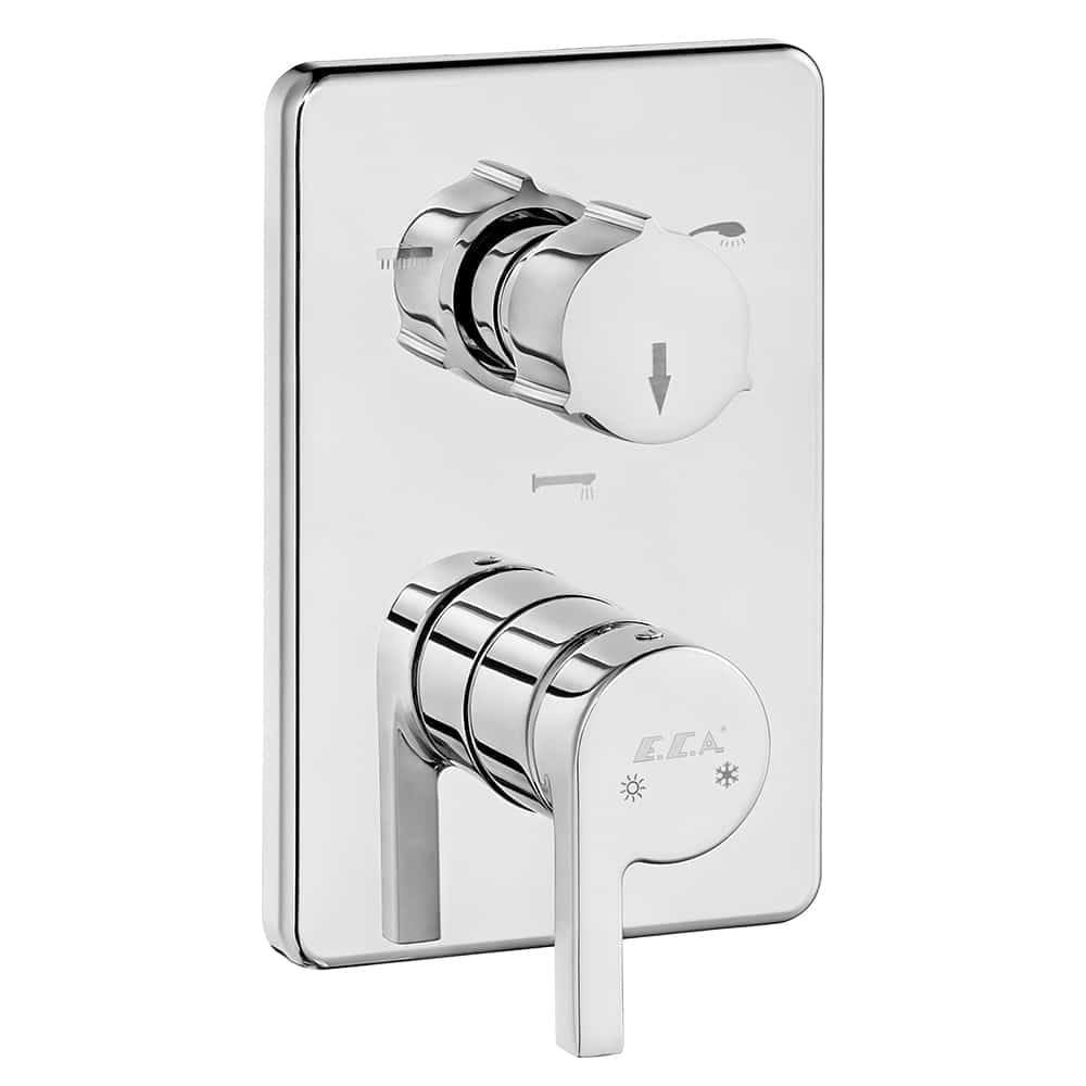 ECA Icon Ankastre Banyo Bataryası Sıva Üstü 3 Yollu ECA Icon Ankastre Banyo Bataryası Sıva Üstü 3 Yollu