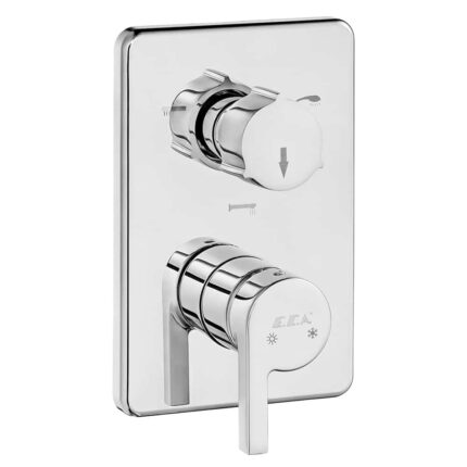 ECA Icon Ankastre Banyo Bataryası Sıva Üstü 3 Yollu - 102167331H-K - Ankastre Banyo Bataryası