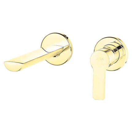 ECA Luna Ankastre Lavabo Bataryası Sıva Üstü Çift Rozet Altın