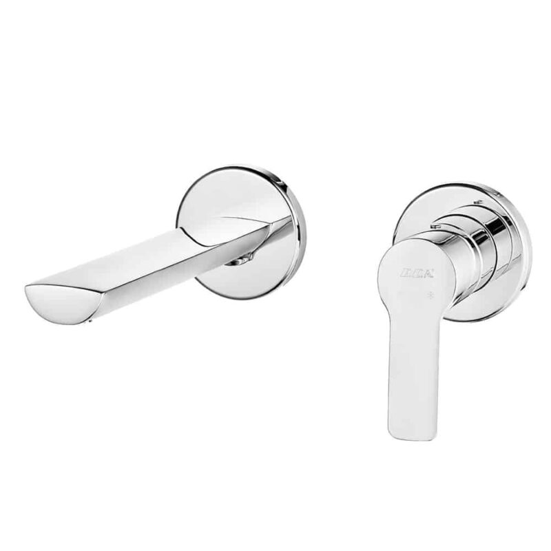 ECA Luna Ankastre Lavabo Bataryası Sıva Üstü Çift Rozet - 102167606-YY - Ankastre Lavabo Bataryası