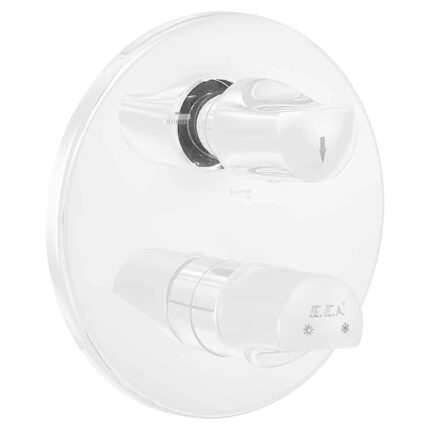 ECA Myra Ankastre Banyo Bataryası Sıva Üstü 3 Yollu Mat Beyaz - 102167333C4-Y - Ankastre Banyo Bataryası