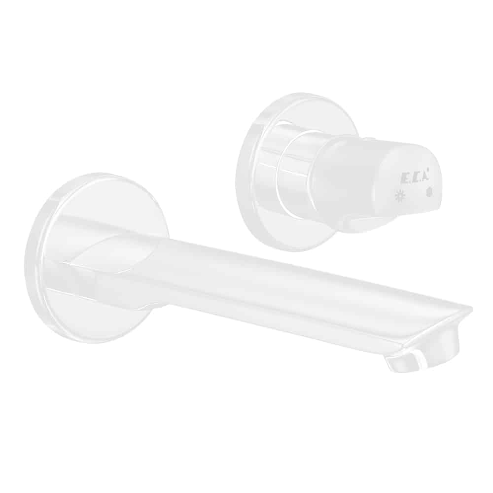 ECA Myra Ankastre Lavabo Bataryası Sıva Üstü Çift Rozet Mat Beyaz ECA Myra Ankastre Lavabo Bataryası Sıva Üstü Çift Rozet Mat Beyaz