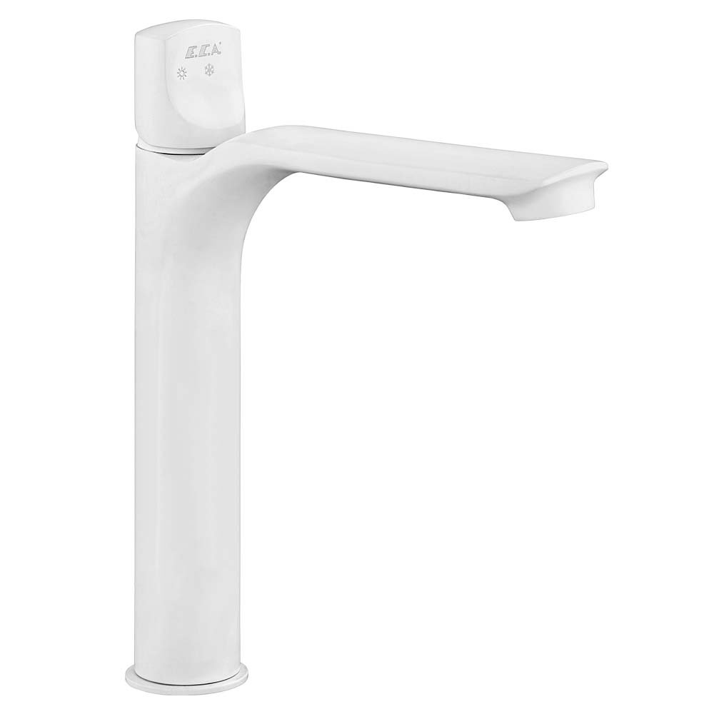 ECA Myra Yüksek Tip Lavabo Bataryası Mat Beyaz ECA Myra Yüksek Tip Lavabo Bataryası Mat Beyaz