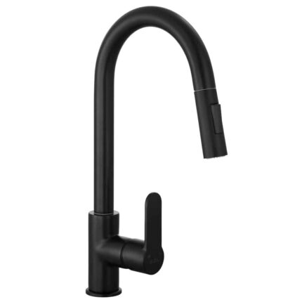 ECA Nita Spiralli Eviye Bataryası Kuğu Borusu Mat Siyah - 102118129C1 - Spiralli Mutfak Eviye Bataryası