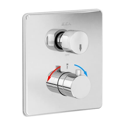 ECA Termostatik Ankastre Banyo Duş Bataryası Sıva Üstü 2 Yol - 102167215-KDE - Ankastre Duş Bataryası