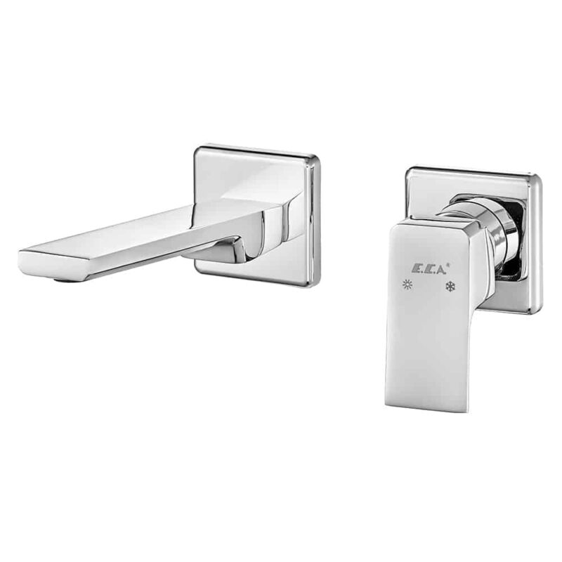 ECA Tiera Ankastre Lavabo Bataryası Sıva Üstü Çift Rozet - 102167605-KK - Ankastre Lavabo Bataryası