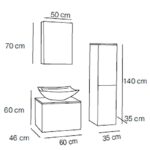 Fym Cosmo 60 cm Banyo Dolabı