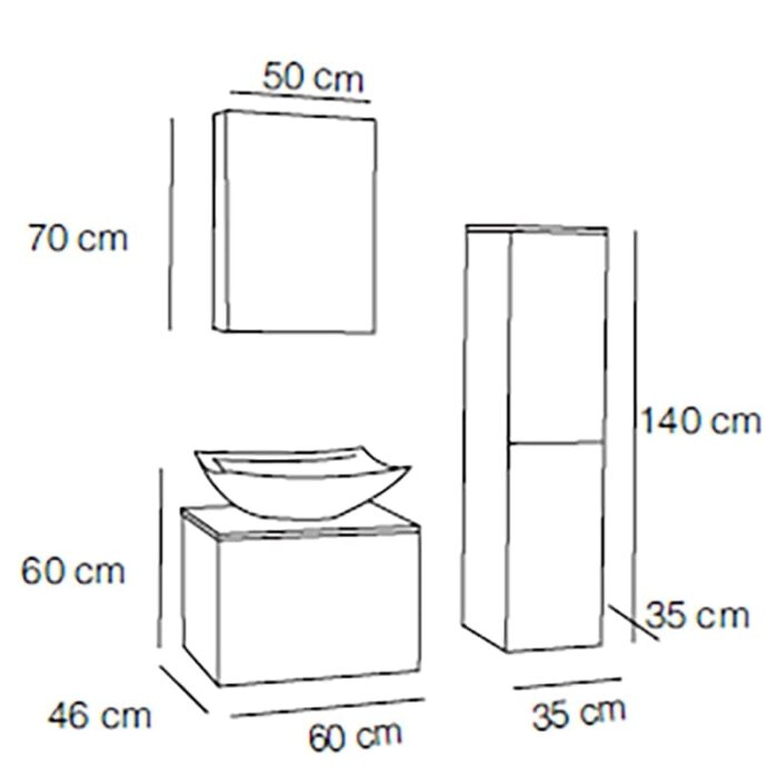 Fym Cosmo 60 cm Banyo Dolabı