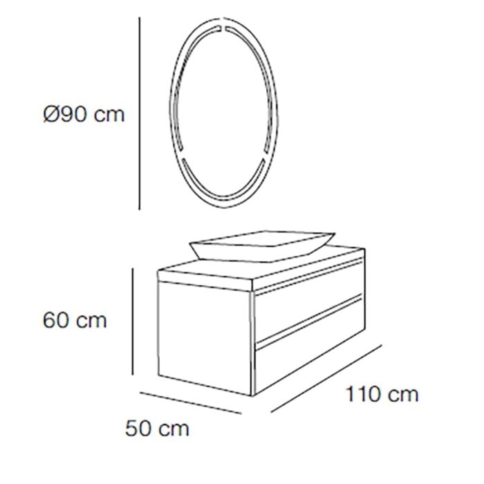 Fym Esse 110 cm Banyo Dolabı