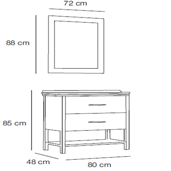 Fym Garden 80 cm Banyo Dolabı