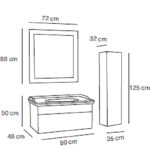 Fym Prada 80 cm Banyo Dolabı