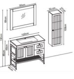 Gent Efes 46100 V32 Banyo Dolabı 100 cm - Efes-46100-V32-100 - Banyo Dolapları - 1