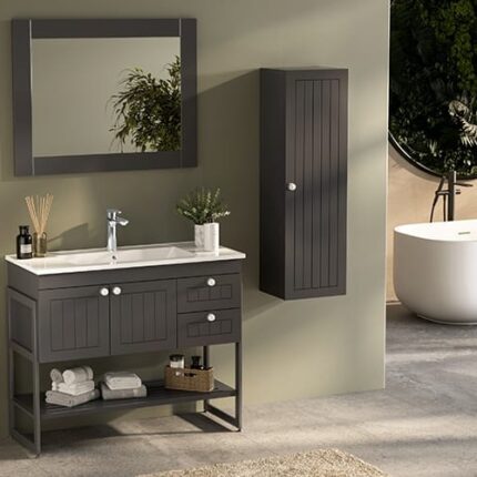 Gent Efes 46100 V32 Banyo Dolabı 100 cm - Efes-46100-V32-100 - Banyo Dolapları