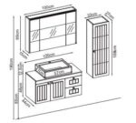Gent Efes 46100 V34 Banyo Dolabı 100 cm - Efes-46100-V34-100 - Banyo Dolapları - 1