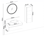 Gent Moderno 28100 V31 Banyo Dolabı 100 cm - Moderno-28100-V31-100 - Banyo Dolapları - 1