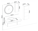 Gent Moderno 28120 V31 Banyo Dolabı 120 cm - Moderno-28120-V31-120 - Banyo Dolapları - 1