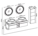 Gent Moderno 28150 V31 Banyo Dolabı 150 cm - Moderno-28150-V31-150 - Banyo Dolapları - 1