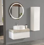 Gent Moderno 2885 V31 Banyo Dolabı 85 cm - Moderno-2885-V31-85 - Banyo Dolapları