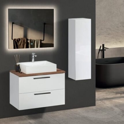 Gent Pure 5585 V31 Banyo Dolabı 85 cm - Pure-5585-V31-85 - Banyo Dolapları