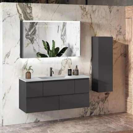 Gent Valentine 55130 V31 Banyo Dolabı 130 cm - Valentine-55130-V31-130 - Banyo Dolapları