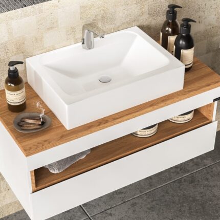 Gent Vital 39100 V31 Banyo Dolabı 100 cm - Vital-39100-V31-100 - Banyo Dolapları