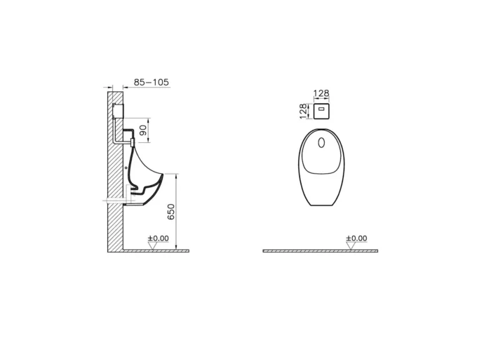Vitra Pisuvar Yıkama Sistemi Elektrikli - 310-2610 - Pisuvar Musluğu - 1