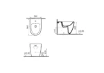 Vitra Sento Yerden Bide Beyaz - 5986B003-0288 - Bideler (Abdestlik) - 1