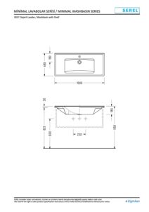Eca Serel Star Etajerli Lavabo 46x100