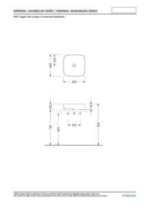 Eca Serel Slimline Kare Lavabo 45x45