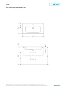 Serel Nita Etajerli Lavabo 48x100 - NT40TDS110H - Etajerli Lavabo - 1