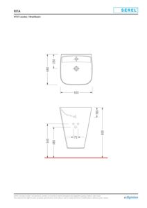 Eca Serel Rita Monoblok Asma Lavabo 48x50