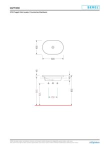 Eca Serel Sapphire Lavabo 39,5x59,5 Mat Beyaz