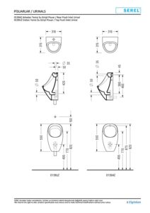 Serel Üstten Su Girişli Pisuvar