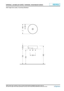 Eca Serel Slimline Silindirik Lavabo 45Ø