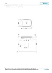 Eca Serel Rita Tezgah Üstü Lavabo 40x60