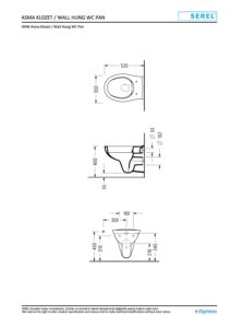Serel Basic Kanalsız Asma Klozet 53x36