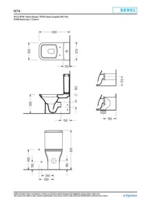 Eca Serel Nita Köşeli Duvara Tam Dayalı Klozet 63x35.5