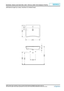 Eca Serel Bedensel Engelli Lavabo 55.5x67.5