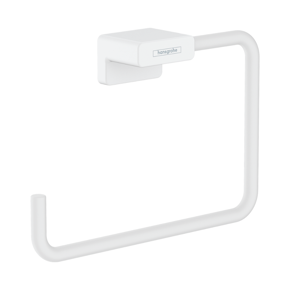 41754700 Hansgrohe AddStoris Satin Beyaz Halka Havluluk - Görsel 1