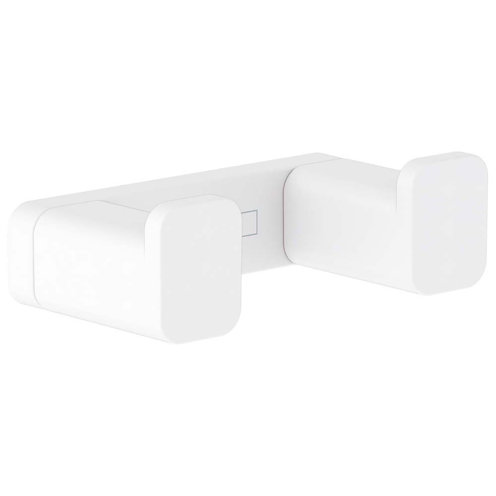 41755700 Hansgrohe AddStoris Satin Beyaz İkili Askılık - Görsel 1