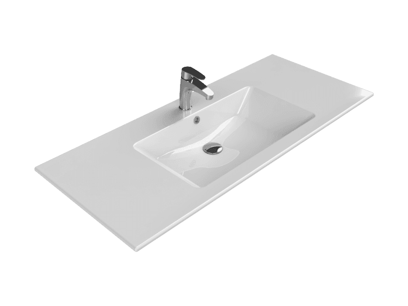 Cerastyle İbiza Etajerli Lavabo 121x51 cm (Tek Hazneli)