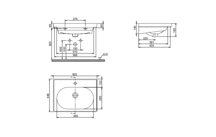 Cerastyle Arya Etajerli Lavabo 60x45 cm - VB042H82U003Y01102 - Etajerli Lavabo - 3
