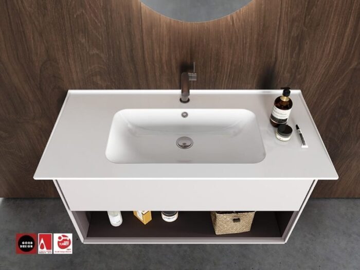 Cerastyle Blue Etajerli Lavabo 60x47 cm