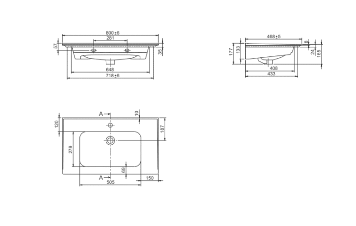Cerastyle Blue Etajerli Lavabo 80x47 cm - VB041M32U003Y01102 - Etajerli Lavabo - 3